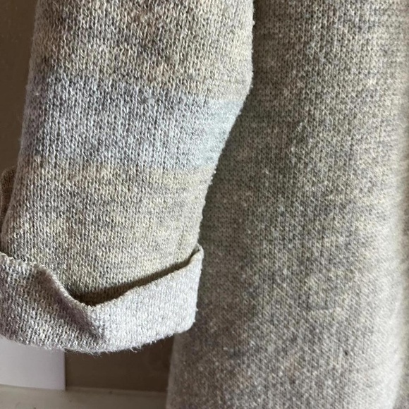 Adrienne Vittadini Gray Long‎ Sleeve Knit Striped Open Front Cardigan XL - Picture 4 of 7